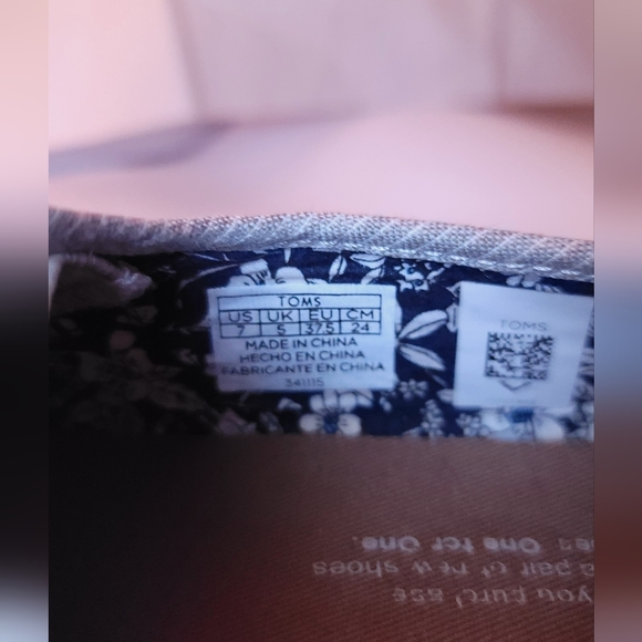 NWT Women's US 7 Linen TOMS Shoes, White, Palmera - Out Of Box - Picture 6 of 6